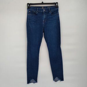 7 FOR ALL MANKIND Women's Ankle Skinny Blue Jeans Size 27